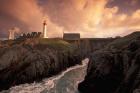 Pointe De St Mathieu Lighthouse at Dawn, Brittany, France