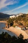 Beach and Hotels at Sunset