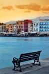 Chania at dusk, Chania, Crete, Greece