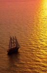 Big masked sailboat, Oia, Santorini, Greece