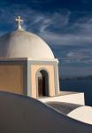 Church Dome Against Sky, Santorini, Greece