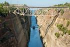 Greece, Corinth Boat in Corinth Canal