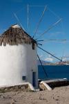 Greece, Cyclades, Mykonos, Hora Historic Cycladic style Windmill