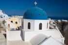 Blue Domed Church, Imerovigli, Santorini, Greece