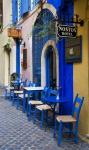 Colorful Blue Doorway, Chania, Crete, Greece