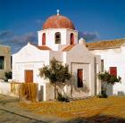 Greece, Mykonos, Church, Fishing Nets