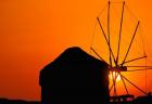 Sunrise with Mykonos Windmills, Mykonos, Cyclades Islands, Greece