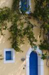 Detail of Pastel Colored Condo, Assos, Kefalonia, Ionian Islands, Greece