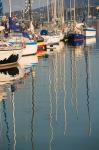 Sailboat Reflections, Southern Harbor, Lesvos, Mithymna, Northeastern Aegean Islands, Greece