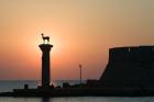 Greece, Dodecanese, Stag Columns, Mandraki Harbor