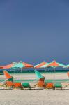 Greece, Crete, Hania, Elafonisi Beach Umbrellas