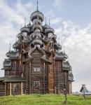 Kizhi Pogost Wooden Church In Lake Onega Karelia Russia