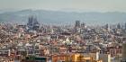 Spain, Barcelona The cityscape viewed from the Palau Nacional