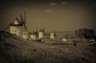 Spain, Toledo Province, Consuegra Antique La Mancha windmills