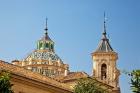 Dome and bell tower of the Iglesia de San Juan de Dios, Granada, Spain