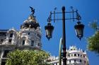 Spain, Madrid Metropolis building on Grand Via