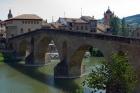 Pedestrian Bridge over the Rio Arga, Puente la Reina, Navarra Region, Spain
