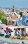 Spain, Catalonia, Barcelona, Park Guell Terrace