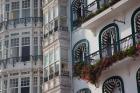 Spain, Castro-Urdiales, Harborfront Buildings