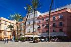 Spain, Cadiz, buildings on Plaza de la Catedral