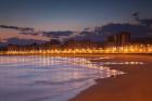 Buildings On Playa de San Lorenzo Beach, Gijon, Spain