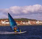 Marine Lake Windsurfer, Wirral, Merseyside, England