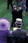 Formally dressed race patrons, Royal Ascot, England