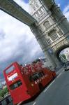Tower Bridge with Double-Decker Bus, London, England