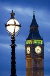 Europe, Great Britain, London, Big Ben Clock Tower Lamp Post