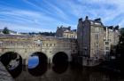 River Avon Bridge with Reflections, Bath, England