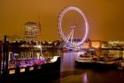 England, London River Thames and London Eye