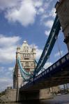 The Tower Bridge over the Thames River in London, England