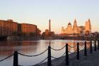 Liver Building from Albert Dock, Liverpool, Merseyside, England