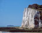 England, County Kent, White Cliffs of Dover, Ship