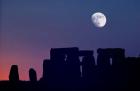 England, Salisbury Plain, Stonehenge Moon