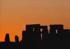 England, Salisbury Plain, Stonehenge Sunset