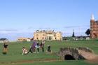 18th Hole and Fairway at Swilken Bridge Golf, St Andrews Golf Course, St Andrews, Scotland