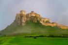 Spissky Hrad in Mist, Slovakia