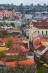 Wall Decorated with Teapot and Cobbled Street in the Old Town, Vilnius, Lithuania I