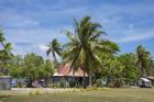 Fiji, Southern Lau Group, Island of Fulanga. Village of Fulanga. Typical village home.