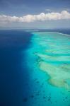 Ariel View of Malolo Barrier Reef and Malolo Island, Fiji