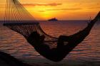 Beach hammock, Plantation Island, Malolo Lailai, Fiji