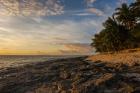 Late afternoon light on a beach on Beachcomber island, Mamanucas Islands, Fiji, South Pacific
