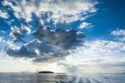 Dramatic clouds at sunset over the Mamanucas Islands, Fiji, South Pacific