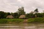 Indian Village on Rio Madre de Dios, Amazon River Basin, Peru