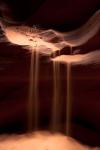 Sand Flowing in Antelope Canyon, Arizona