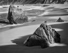 Rocky Coastline Of Garrapata Beach, California (BW)