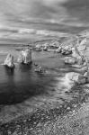 Rocky Coastline At Soberanes Point (BW)