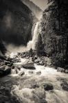 Lower Yosemite Falls, Yosemite National Park (BW)