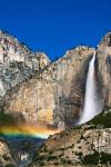 Moonbow And Starry Sky Over Yosemite Falls, California